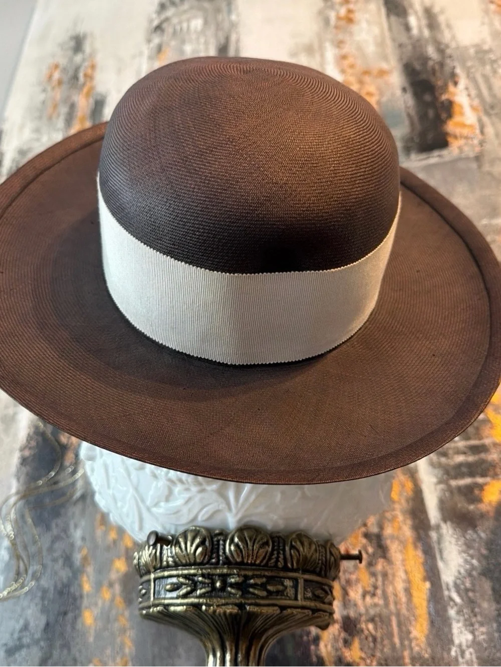 Vintage Channel Straw Hat